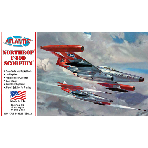 Atlantis 1/77 Northrop F-89D Scorpion Plastic Model Kit [H221]