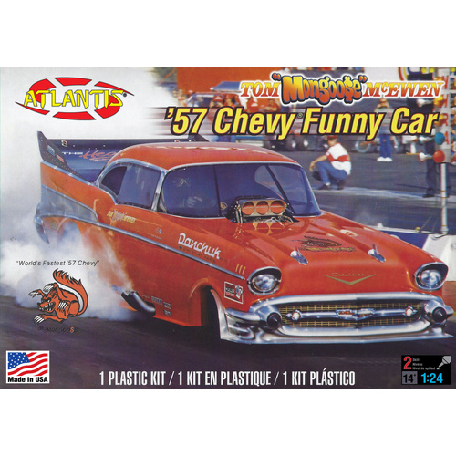 Atlantis 1/24 Tom McEwen '57 Chevy Funny Car Plastic Model Kit