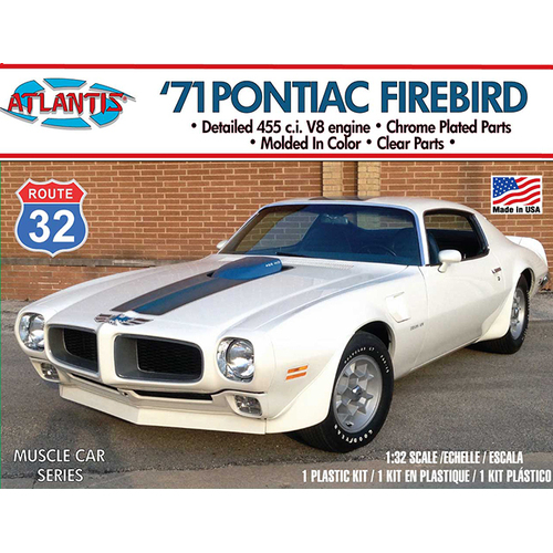 Atlantis 1/32 1971 Pontiac Firebird Route 32 Plastic Model Kit