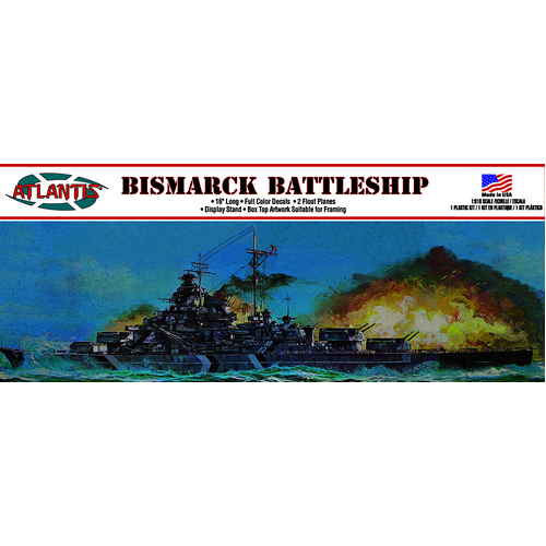 Atlantis 1/600 Bismarck Battleship Plastic Model Kit [M3008]