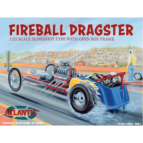 Atlantis 1/24 Fireball Slingshot Dragster Plastic Model Kit