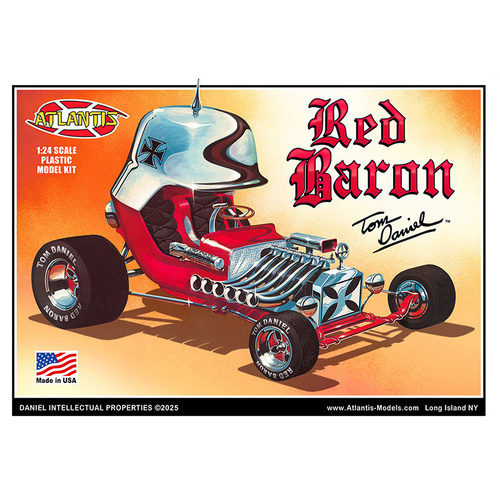Atlantis 1/24 Tom Daniel Red Baron Show Car w/Trading Card Plastic Model Kit