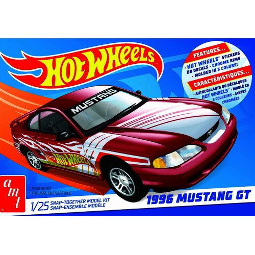 AMT 1/25 Hot Wheels 1996 Ford Mustang GT (Snap) 2T Plastic Model Kit