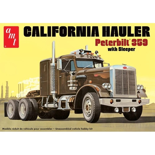 AMT 1/25 Peterbilt 359 California Hauler w/Sleeper Plastic Model Kit
