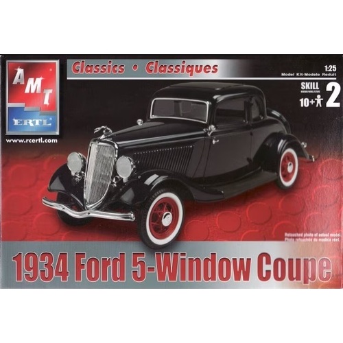 AMT 1/25 1934 Ford 5-Window Coupe Street Rod Plastic Model Kit