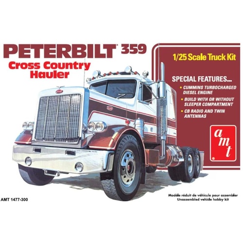 AMT 1/25 Peterbilt 359 "Cross Country Hauler" Plastic Model Kit