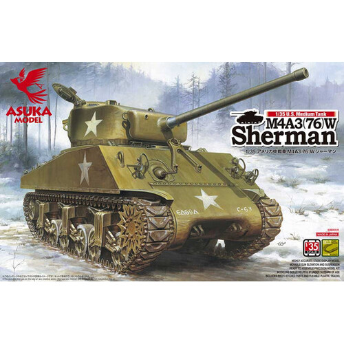 Asuka 1/35 M4A3(76)W Sherman Plastic Model Kit