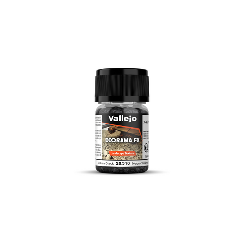 Vallejo Diorama FX Landscape Textures Vulcan Black 35ml (2-5mm)
