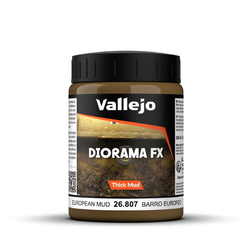 Vallejo Diorama FX Thick Mud Textures European Thick Mud 200ml