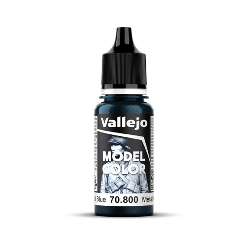 Vallejo Model Colour #204 - Gunmetal Blue - 18 ml Metallic Acrylic Paint