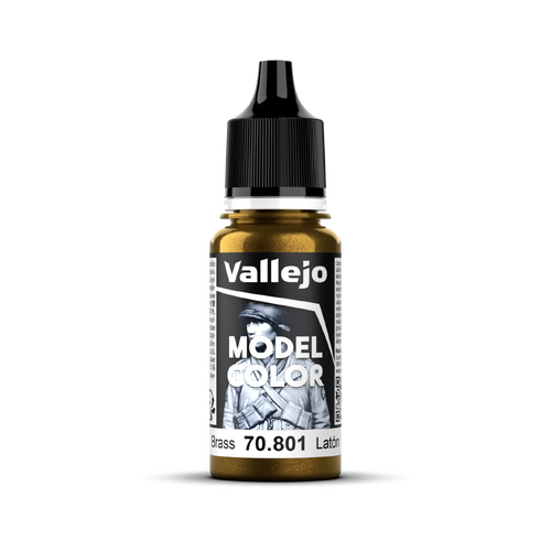Vallejo Model Colour #202 - Brass - 18 ml Metallic Acrylic Paint
