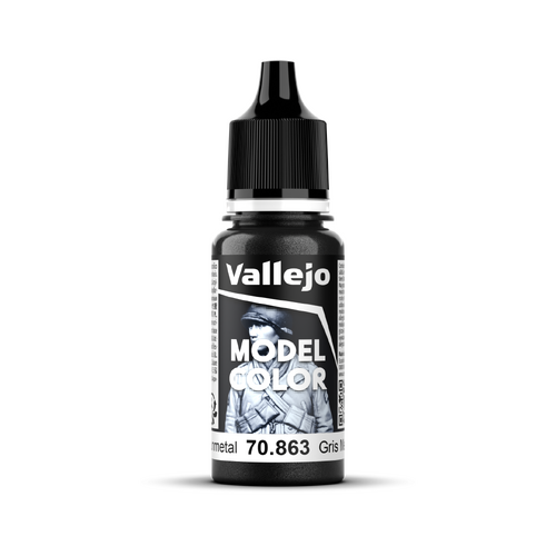 Vallejo Model Colour #198 - Gunmetal - 18 ml Metallic Acrylic Paint
