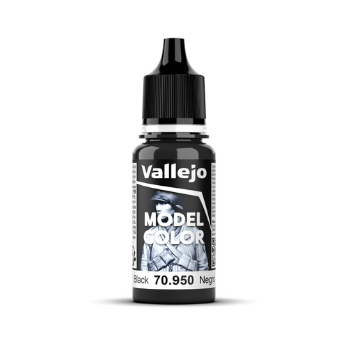 Vallejo Model Colour #191 - Black - 18 ml Matt Acrylic Paint