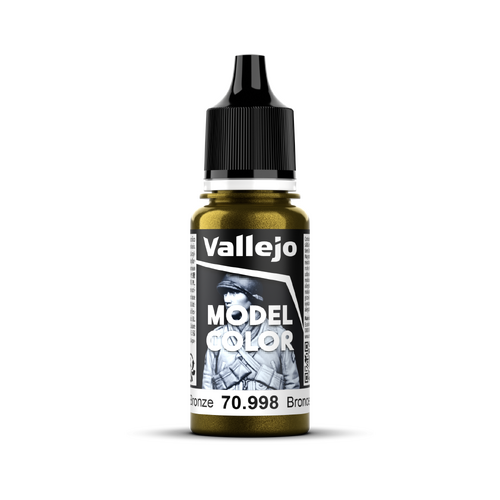 Vallejo Model Colour #201 - Bronze - 18 ml Metallic Acrylic Paint