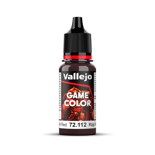 Vallejo Game Colour Evil Red  18ml Acrylic Paint - New Formulation