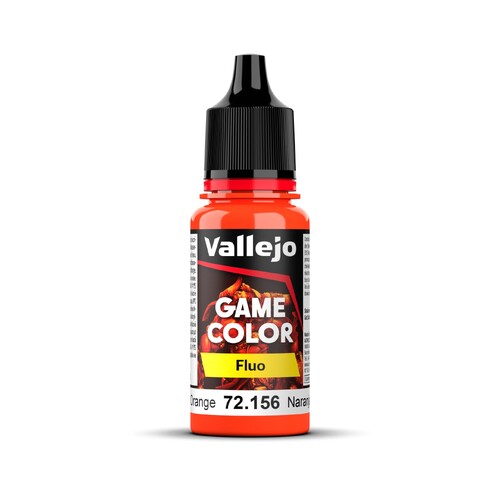Vallejo Game Colour Fluorescent Orange 18ml Acrylic Paint - New Formulation