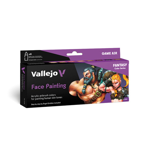 Vallejo Game Air: Face Painting by A.Giraldez - 8 Colour Acrylic Paint Set