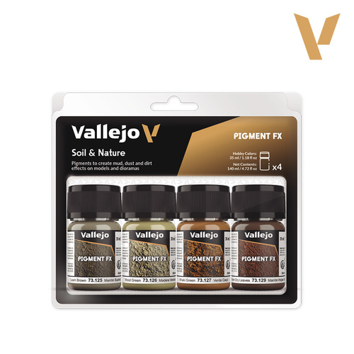 Vallejo Pigment FX: Soil & Nature 4 Colour Set