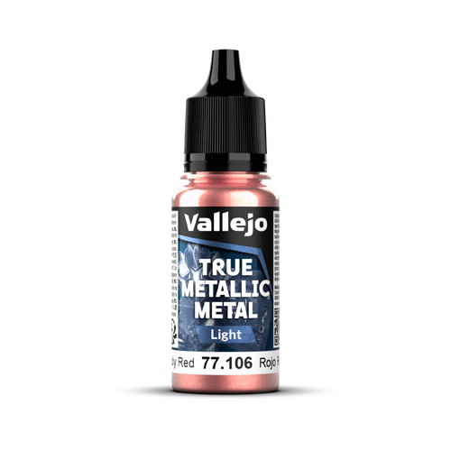 Vallejo True Metallic Metal: Light - Ruby Red 18 ml