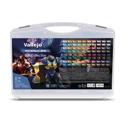 Vallejo True Metallic Metal Case - 80 Colour Paint Set