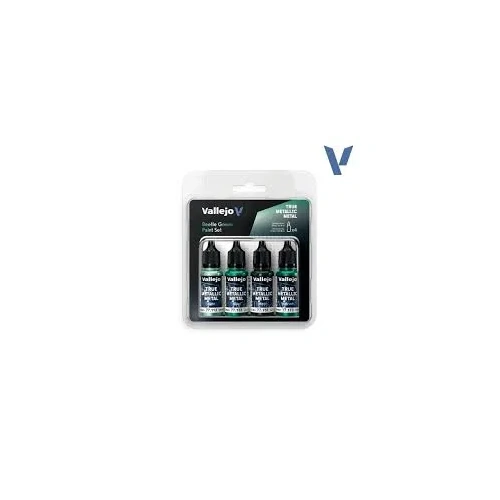 Vallejo True Metallic Metal Beetle Green - 4 Colour Paint Set