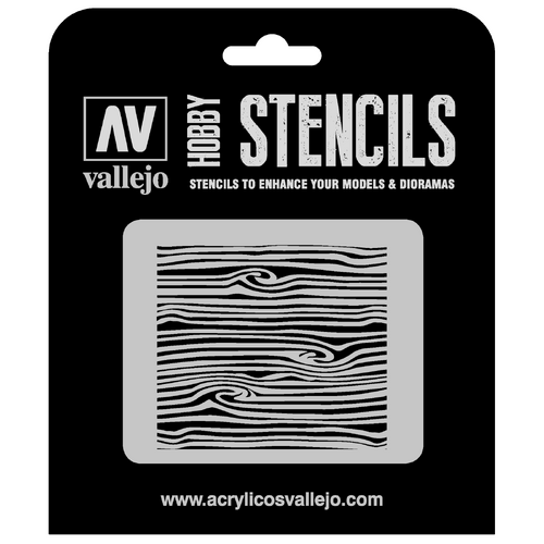 Vallejo 1/35 Wood Texture Num. 2 Stencil [ST-TX007]