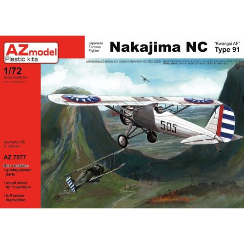 AZ Models 1/72 Nakajima NC Type 91 Kwangsi AF Plastic Model Kit [AZ7577]