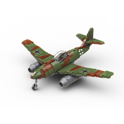 Build Army Messerschmitt Me 262 WWII German Fighter Jet Model Brick Kit