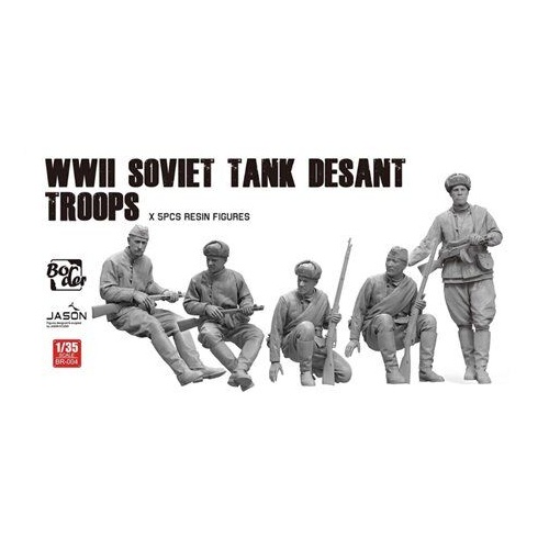 Border Model 1/35 WWII Soviet Tank Desant Troops Plastic Model Kit