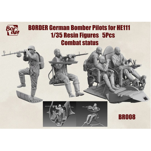 Border Models 1/35 German Bomber Pilots for He111 Combat Status (5pc) Resin Figure Set