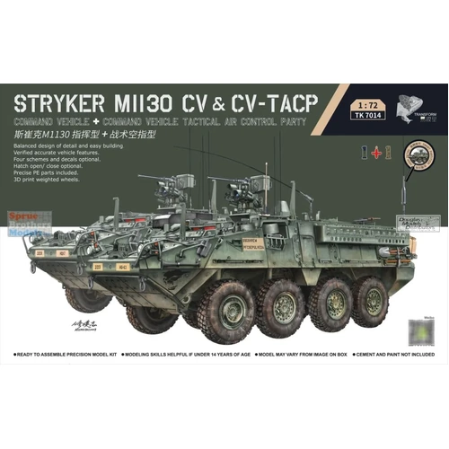 Border Model 1/72 Stryker M1130 CV & CV-TACP 1+1 Plastic Model Kit