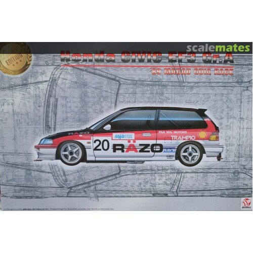 Beemax 1/24 Honda Civic EF3 Gr.A 1989 Macau Guia Race Plastic Model Kit