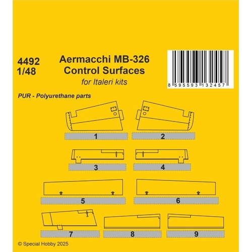 CMK 1/48 Aermacchi MB-326 Control Surfaces