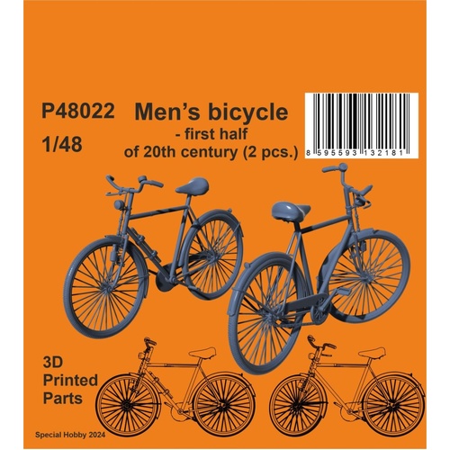 CMK 1/48 Men`s bicycle - first half of 20th century (2 pcs.)