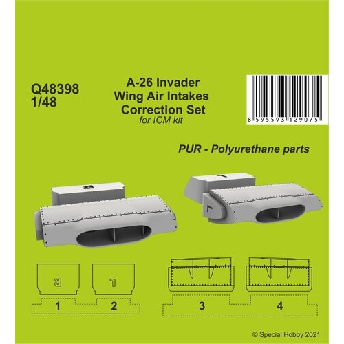 CMK 1/48 A-26 Invader Wings Air Intakes Correction Set