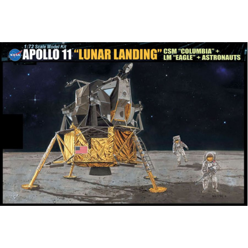 Dragon 1/72 Apollo 11 "Lunar Landing" - CSM "Columbia" + LM "Eagle" + Astronauts Plastic Kit [11002]