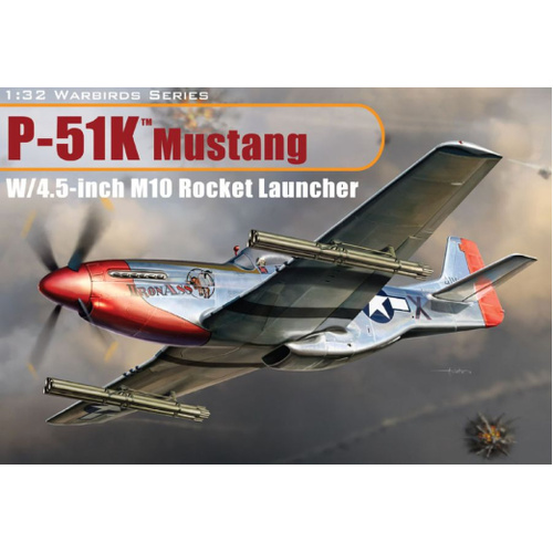 Dragon 1/32 P-51K Mustang w/4.5 inch M10 Rocket Launcher Plastic Model Kit [3224]