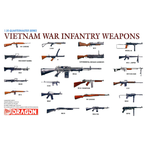 Dragon 1/35 Vietnam War Infantry Weapons Plastic Model Kit