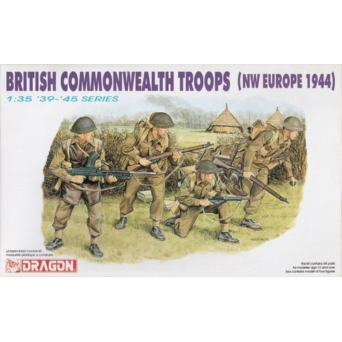 Dragon 1/35 British Commonwealth Troops (NW Europe 1944) Plastic Model Kit [6055]