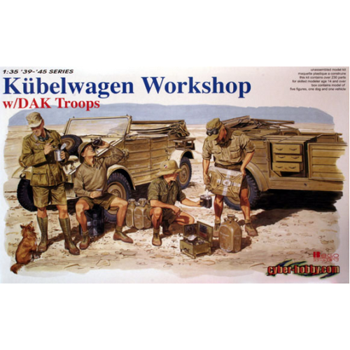 Dragon 1/35 Kubelwagen Workshop w/DAK Troops [6338]