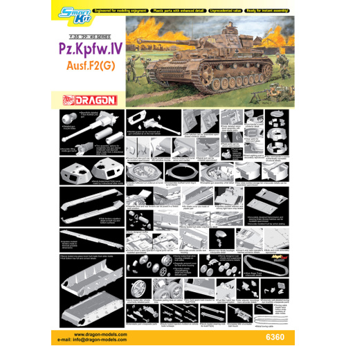 Dragon 1/35 Pz.Kpfw.IV Ausf.F2(G) (Smart Kit) [6360]