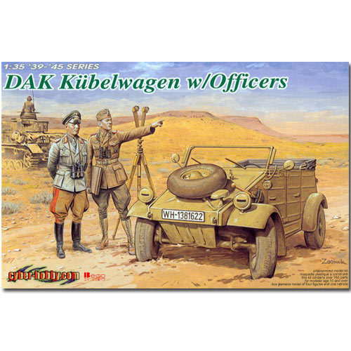 Dragon 1/35 DAK Kubelwagen w/Officers [6364]