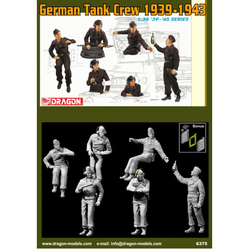 Dragon 1/35 German Tank Crew 1939-1943 Plastic Model Kit [6375]