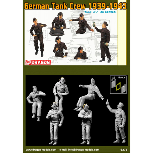 Dragon 1/35 German Tank Crew 1939-1943 Plastic Model Kit [6375]