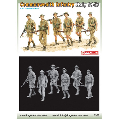 Dragon 1/35 Commonwealth Infantry (Italy 1943-44) [6380] Plastic Model Kit