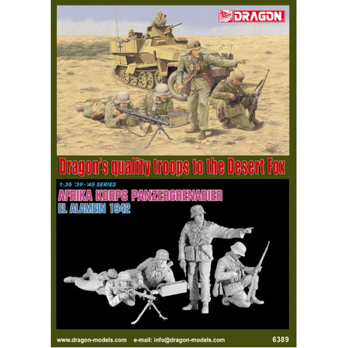 Dragon 1/35 Afrika Korps Panzergrenadier (El Alamein 1942) Plastic Model Kit [6389]