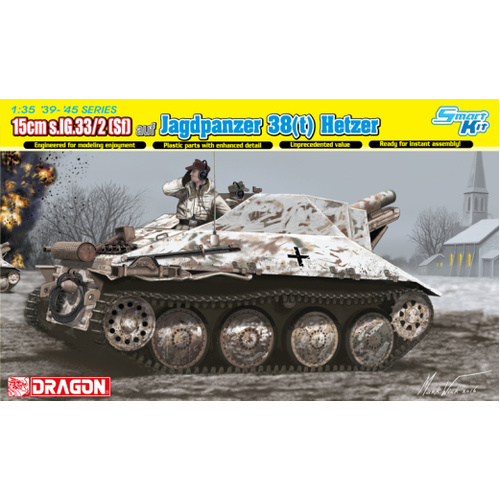 Dragon 1/35 15cm s.IG.33/2(Sf) auf Jagdpanzer 38(t) Hetzer (Smart Kit) [6489]
