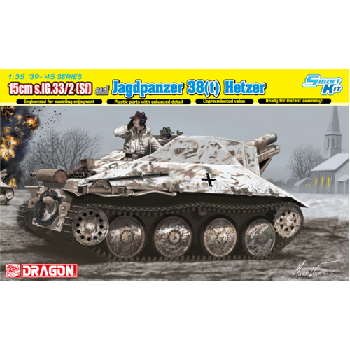 Dragon 1/35 15cm s.IG.33/2(Sf) auf Jagdpanzer 38(t) Hetzer (Smart Kit) [6489]