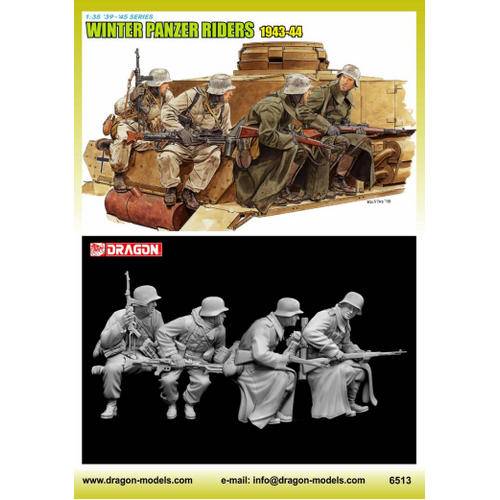 Dragon 1/35 Winter Panzer Riders 1943-44 Plastic Model Kit [6513]