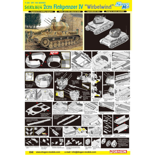 Dragon 1/35 Sd.Kfz.161/4 2cm Flakpanzer IV "Wirbelwind" [6540]